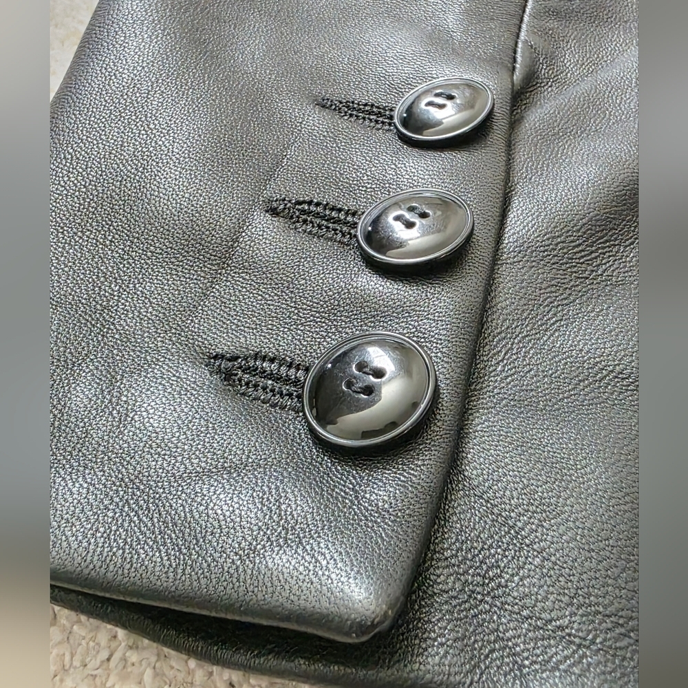 CYBER MONDAY! Frame School Boy Leather Blazer Size Small (4) - Picture 9 of 15